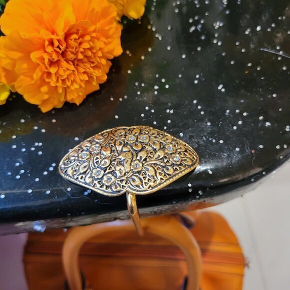 CUSTOM Made Antique Gold Plated Handbag Holder or Handbag Table Hook - Picture 3 of 16